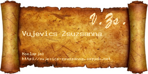Vujevics Zsuzsanna névjegykártya